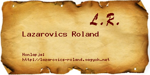 Lazarovics Roland névjegykártya